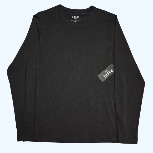 Rhone Element T Shirt Mens Medium Black Slim Fit Crew Neck Long Sleeve NEW - Picture 1 of 6